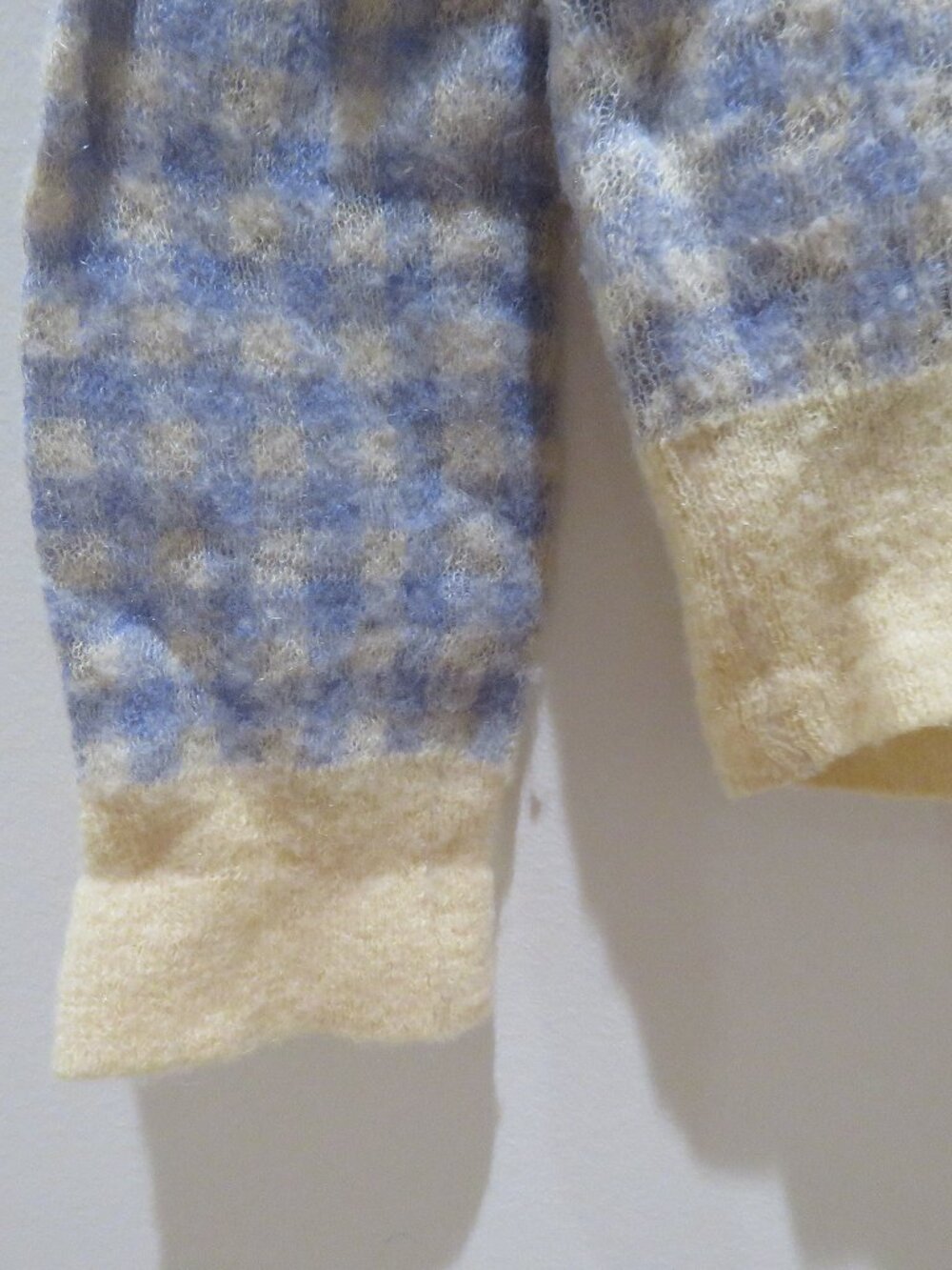 URAGO Wool Blend Gingham Check Cropped Cardigan Twee Cottagecore Coquette - Picture 10 of 11